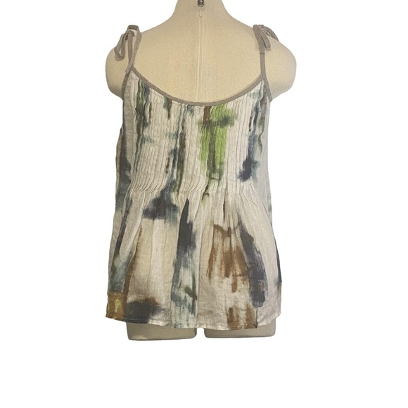 ZYGA LIN'N LAUNDRY Linen Lagenlook Adjustable Tie Spaghetti Strap Baby Doll Top - Picture 8 of 14